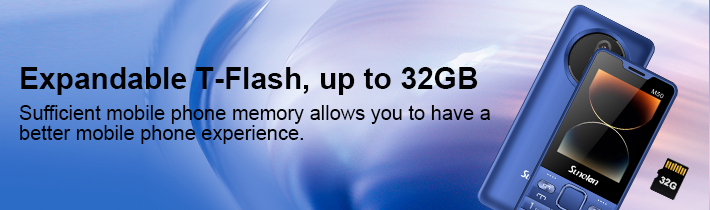 Expandable T-Flash, up to 32GB