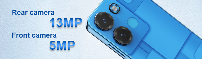 5MP & 13MP front and rear cameras