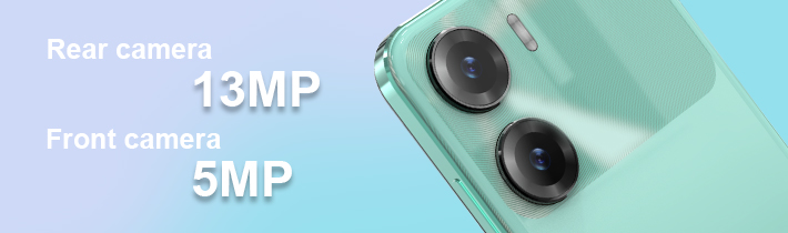 5MP & 13MP front and rear cameras